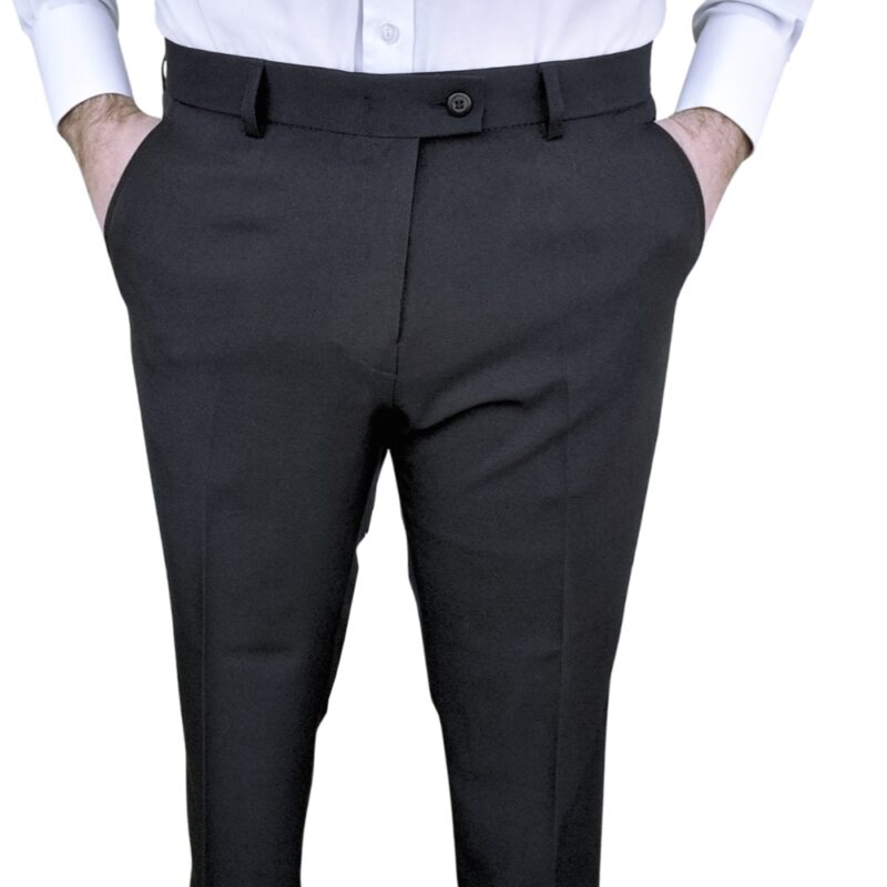 Calça Social Preta lisa Com Elastano