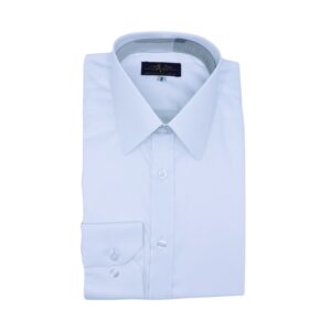 Camisa Branca Maquinetada Padronagem Escama Paixe