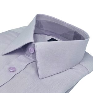 Camisa Francesa Fio Egípcio Lilás Claro Tecido Premium