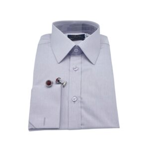 Camisa Francesa Fio Egípcio Lilás Claro Tecido Premium