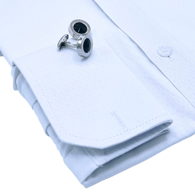 Camisa Branca Punho Duplo Tecido Gravataria Francesa