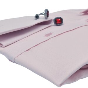 Camisa Rosa Claro Tecido Gravataria Francesa