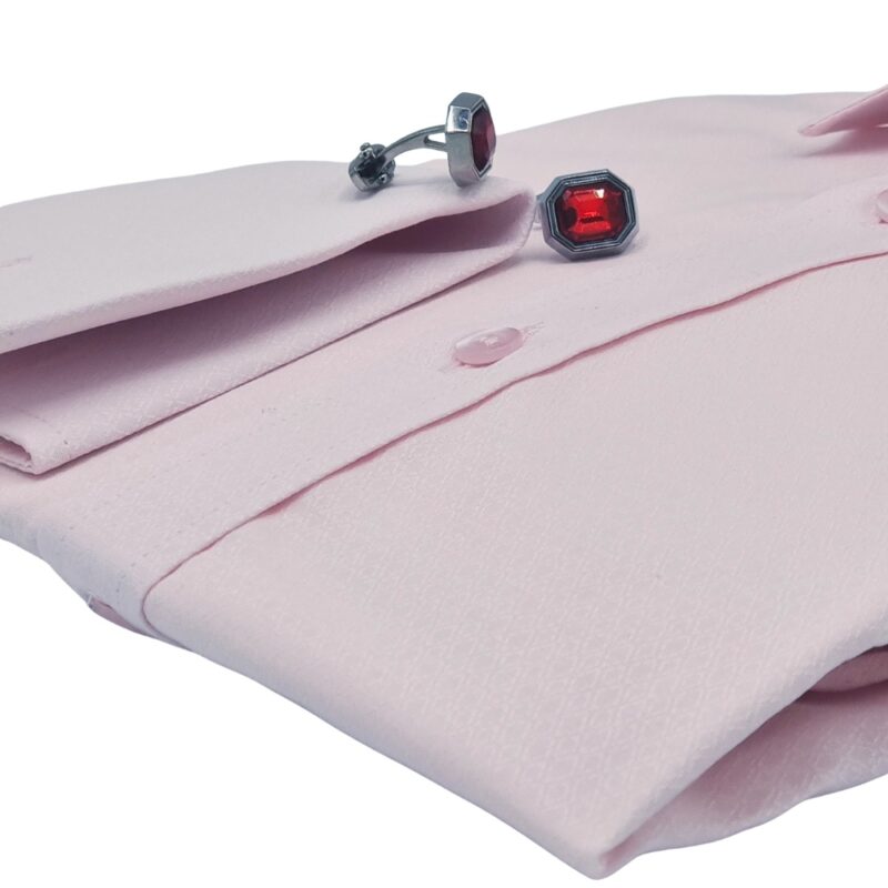 Camisa Rosa Claro Tecido Gravataria Francesa