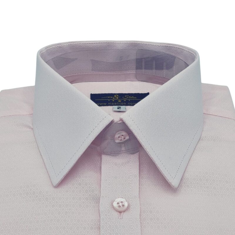 Camisa Rosa Claro Tecido Gravataria Francesa