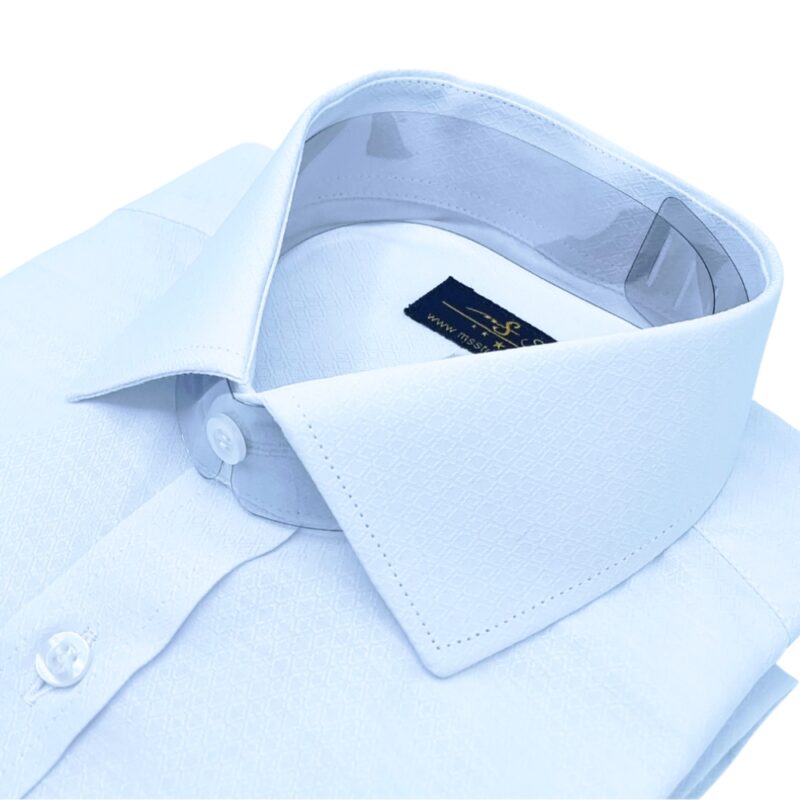 Camisa Branca Italiana Punho Duplo Tecido Gravataria