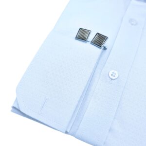 Camisa Branca Italiana Punho Duplo Tecido Gravataria