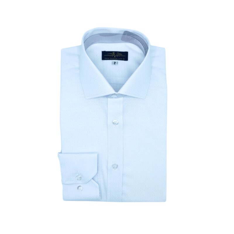 Camisa Italiana Branca Tecido Gravataria