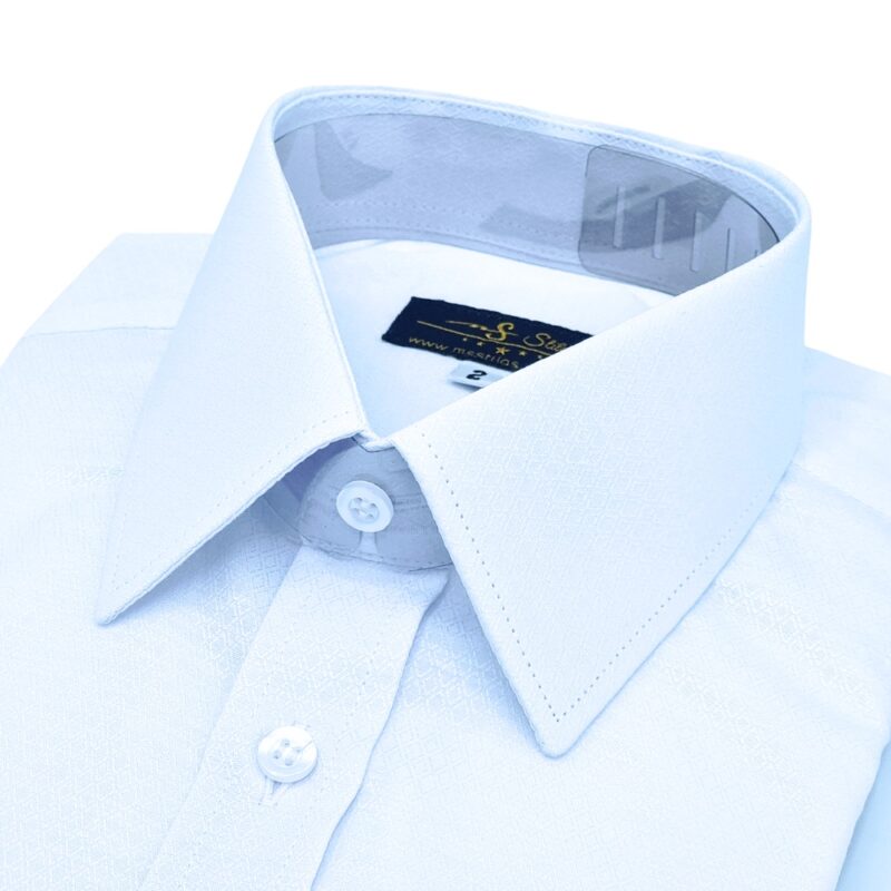 Camisa Francesa Branca Tecido Gravataria