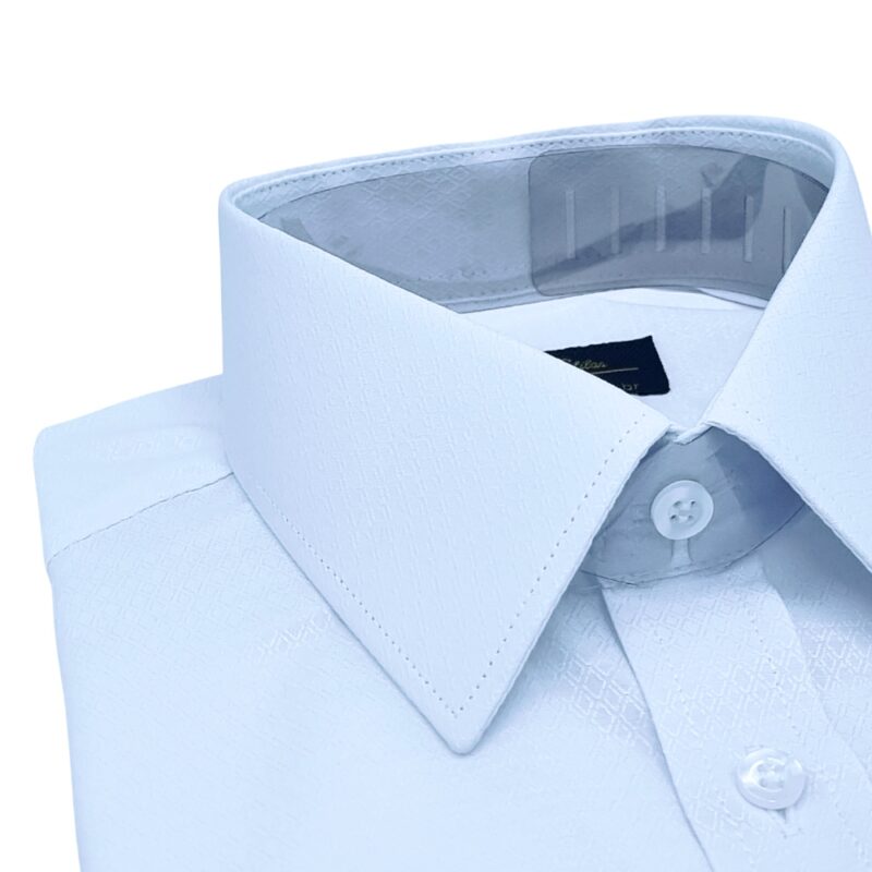 Camisa Francesa Branca Tecido Gravataria