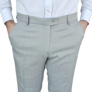 Calça Social Estampa Gales Cinza Clarinho