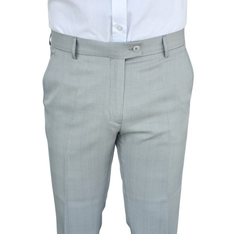 Calça Social Estampa Gales Cinza Clarinho