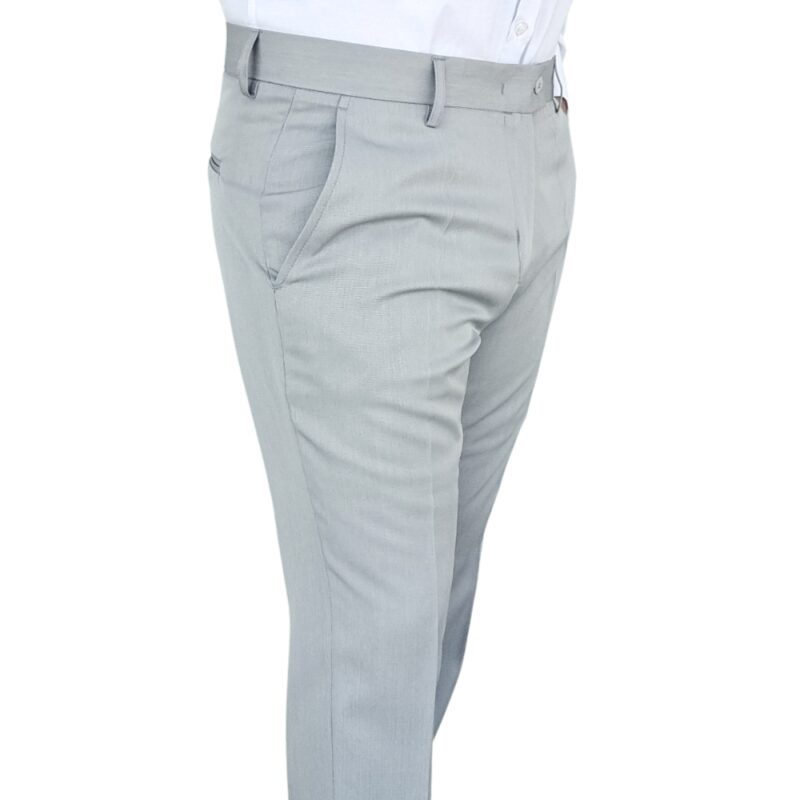 Calça Social Cinza Claro Lisa