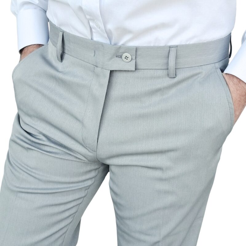 Calça Social Cinza Claro Lisa