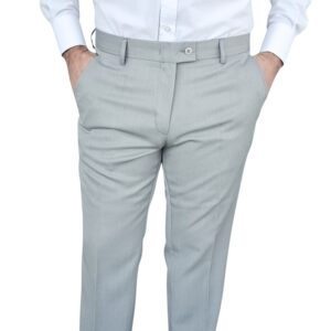 Calça Social Cinza Claro Lisa