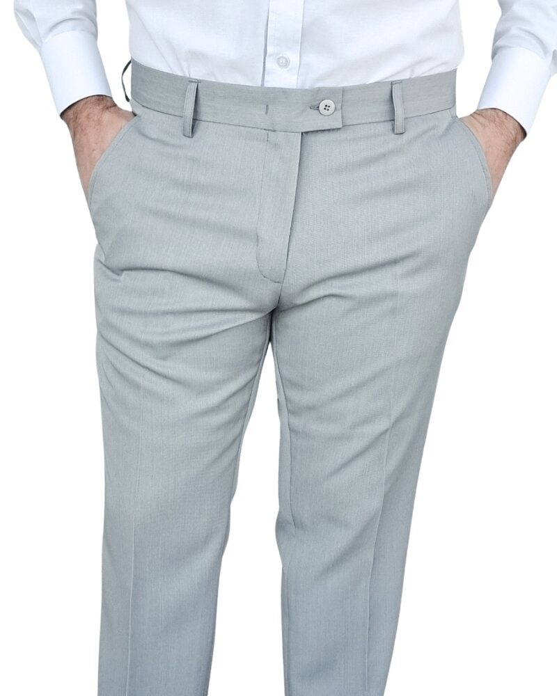 Calça Social Cinza Claro Lisa