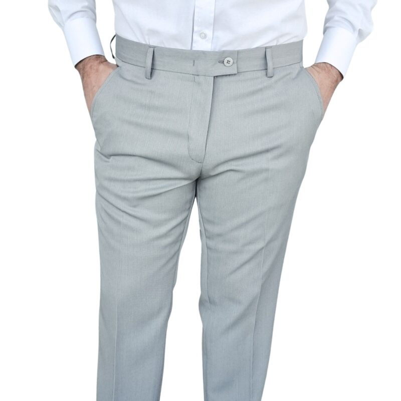 Calça Social Cinza Claro Lisa