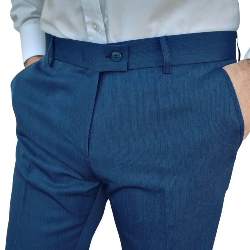Calça Social Azul Royal Estampa Lisa