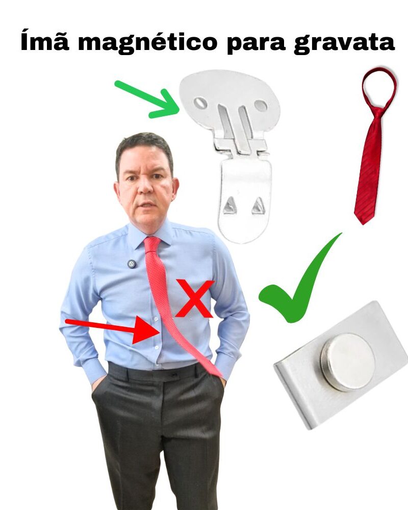 Ímã Magnético para gravata, não a gravata voadora
