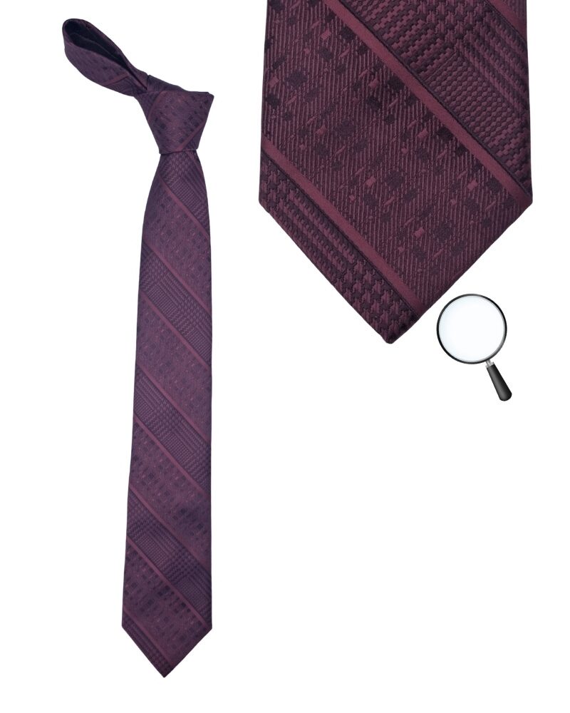 Gravata Marca Stacy Adams Vinho escuro 8,5 cm x 1,53 Cm Tradicional