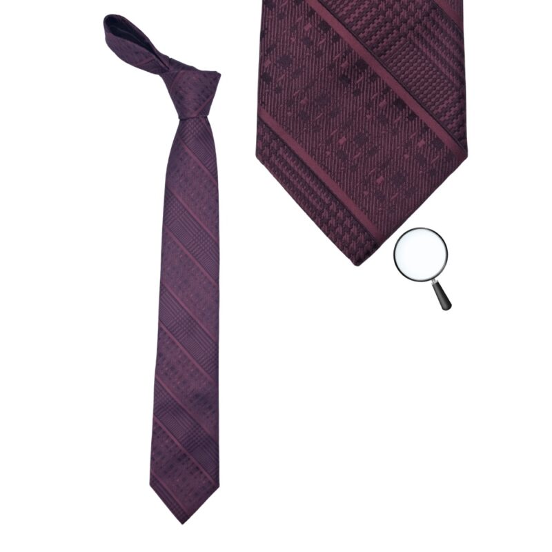 Gravata Marca Stacy Adams Vinho escuro 8,5 cm x 1,53 Cm Tradicional