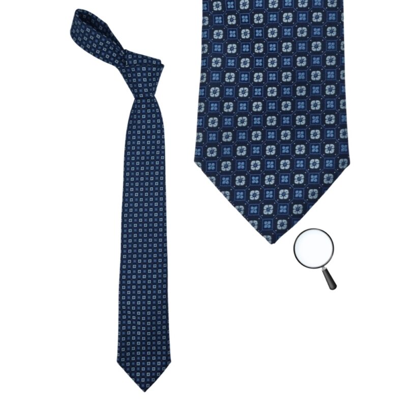 Gravata Marca TOMMY HIFIGER Azul Marinho 8,5 cm x 1,49 Cm Tradicional