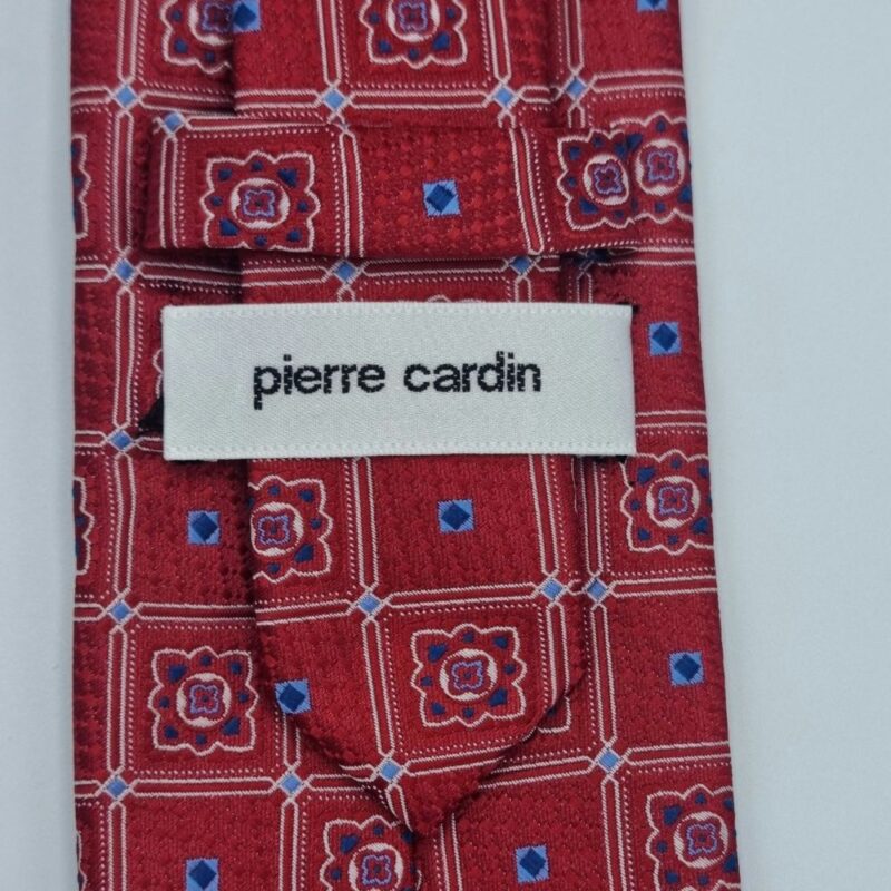 Gravata Marca Pierre Cardin Vermelha 8,5 cm x 1,53 Cm Tradicional