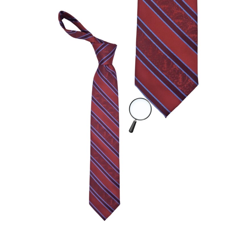 Gravata Esteve Harvey Vermelha Azul 8,5 cm x 1,51 Cm Tradicional