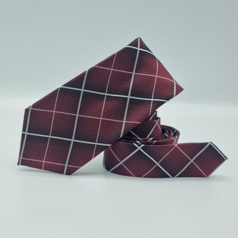 Gravata Marca Pierre Cardin Vinho 8,5 cm x 1,52 Cm Tradicional