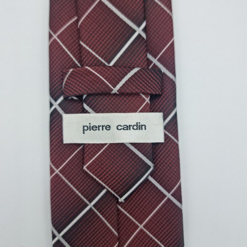 Gravata Marca Pierre Cardin Vinho 8,5 cm x 1,52 Cm Tradicional