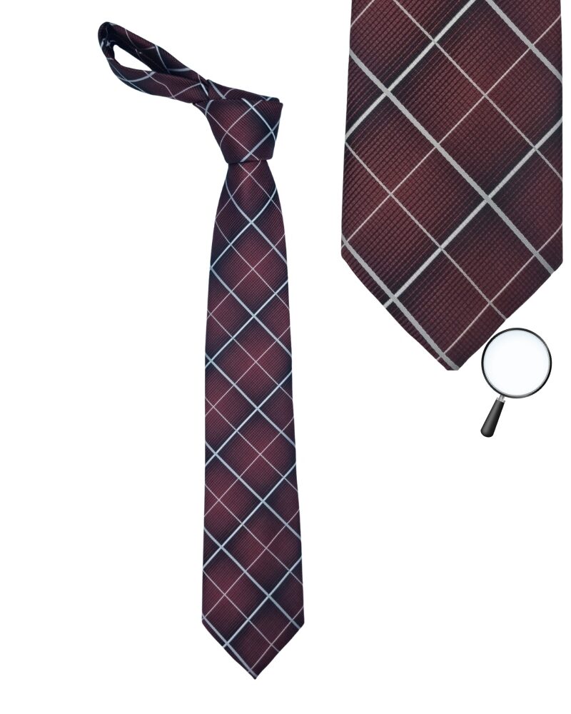 Gravata Marca Pierre Cardin Vinho 8,5 cm x 1,52 Cm Tradicional