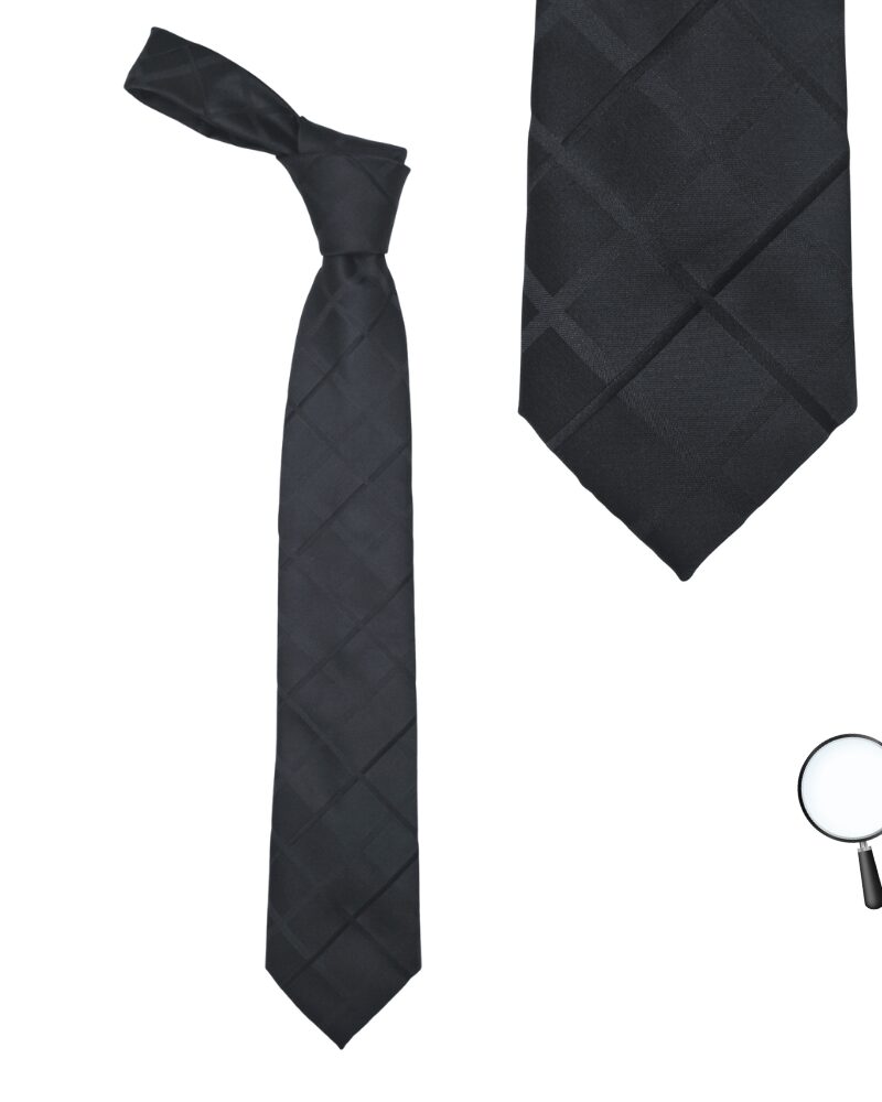 Gravata Esteve Harvey Preta 8,5 cm x 1,49 Cm Tradicional