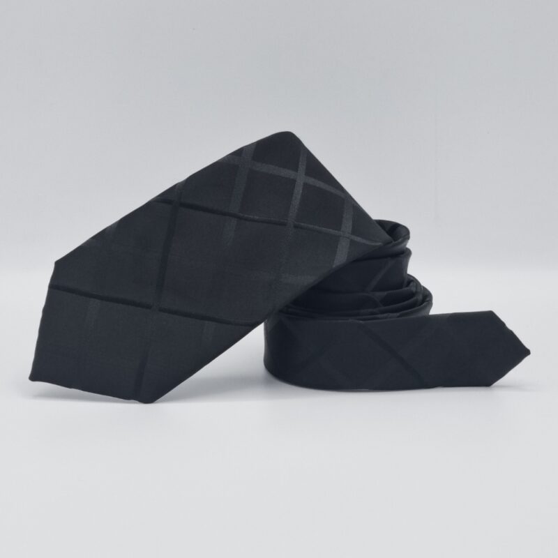 Gravata Esteve Harvey Preta 8,5 cm x 1,49 Cm Tradicional