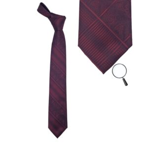 Gravata Marca Stacy Adams Vinho escuro 8,5 cm x 1,47 Cm Tradicional