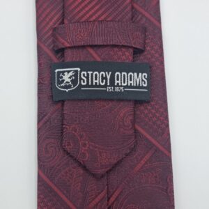 Gravata Marca Stacy Adams Vinho escuro 8,5 cm x 1,47 Cm Tradicional