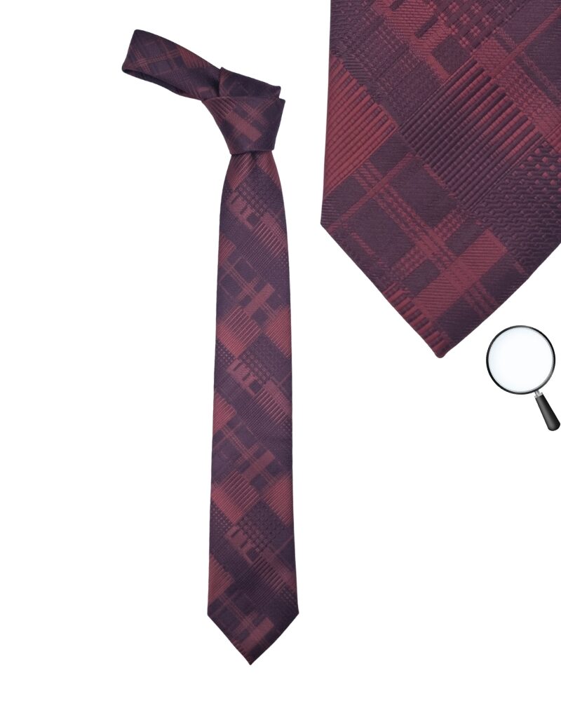 Gravata Marca Stacy Adams Vinho escuro 8,5 cm x 1,51 Cm Tradicional