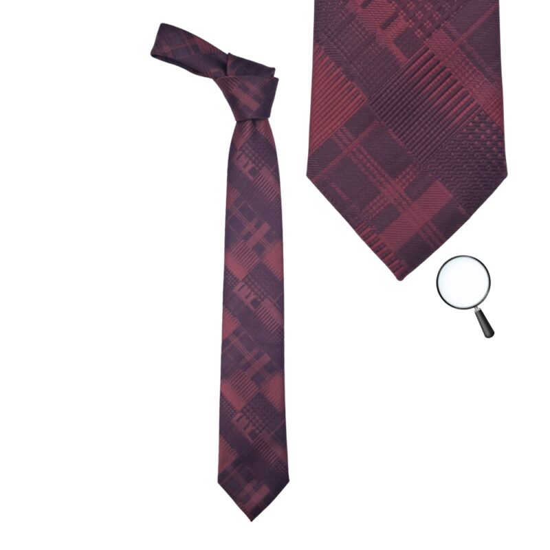 Gravata Marca Stacy Adams Vinho escuro 8,5 cm x 1,51 Cm Tradicional