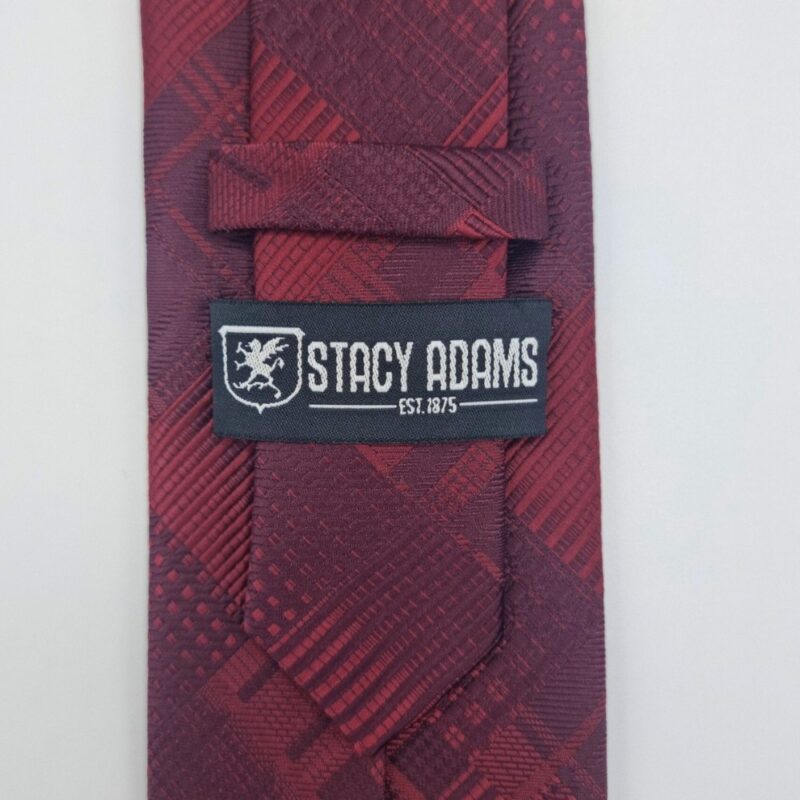 Gravata Marca Stacy Adams Vinho escuro 8,5 cm x 1,51 Cm Tradicional