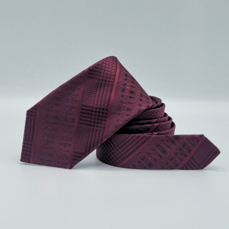 Gravata Marca Stacy Adams Vinho escuro 8,5 cm x 1,53 Cm Tradicional