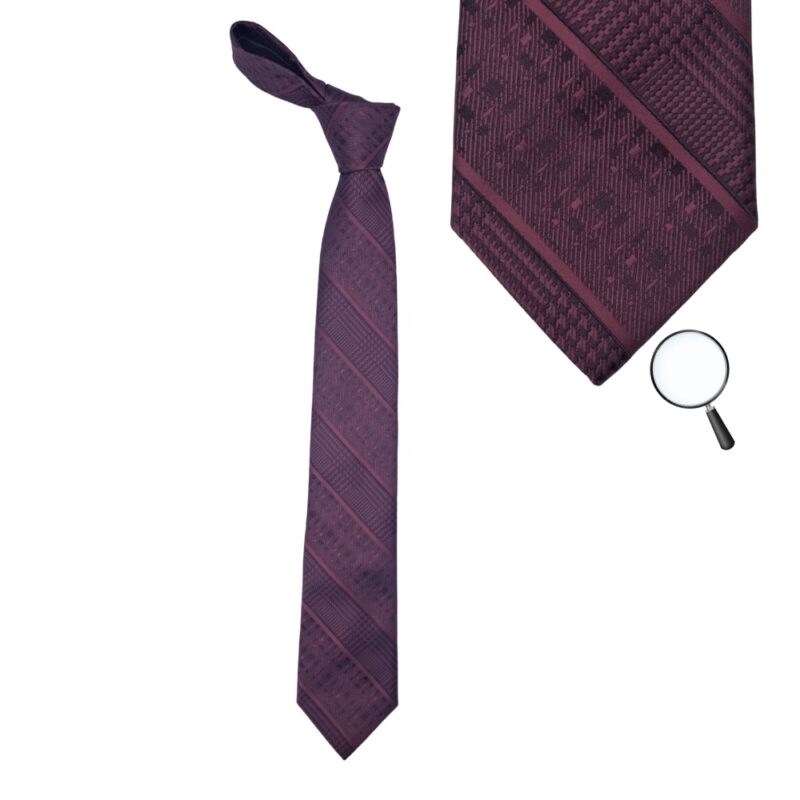 Gravata Marca Stacy Adams Vinho escuro 8,5 cm x 1,53 Cm Tradicional