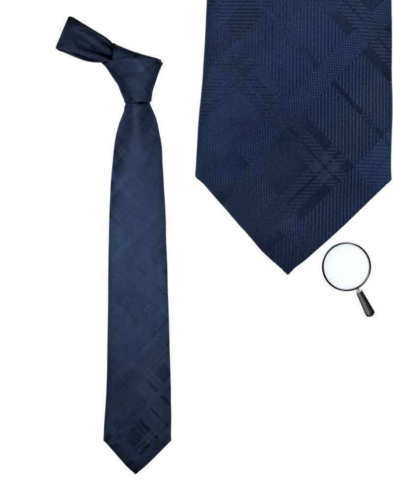 Gravata Marca Stacy Adams Azul escuro 8,5 cm x 1,52 Cm Tradicional