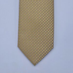 Gravata Marca Newyork Bergamo/ Amarela 8,5 cm x 1,48 Cm Tradicional