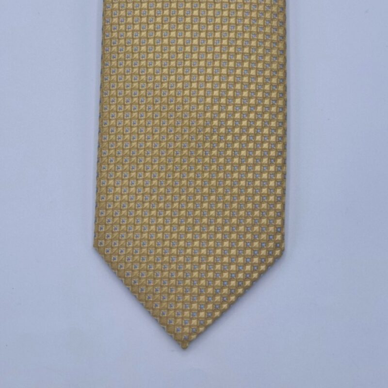 Gravata Marca Newyork Bergamo/ Amarela 8,5 cm x 1,48 Cm Tradicional