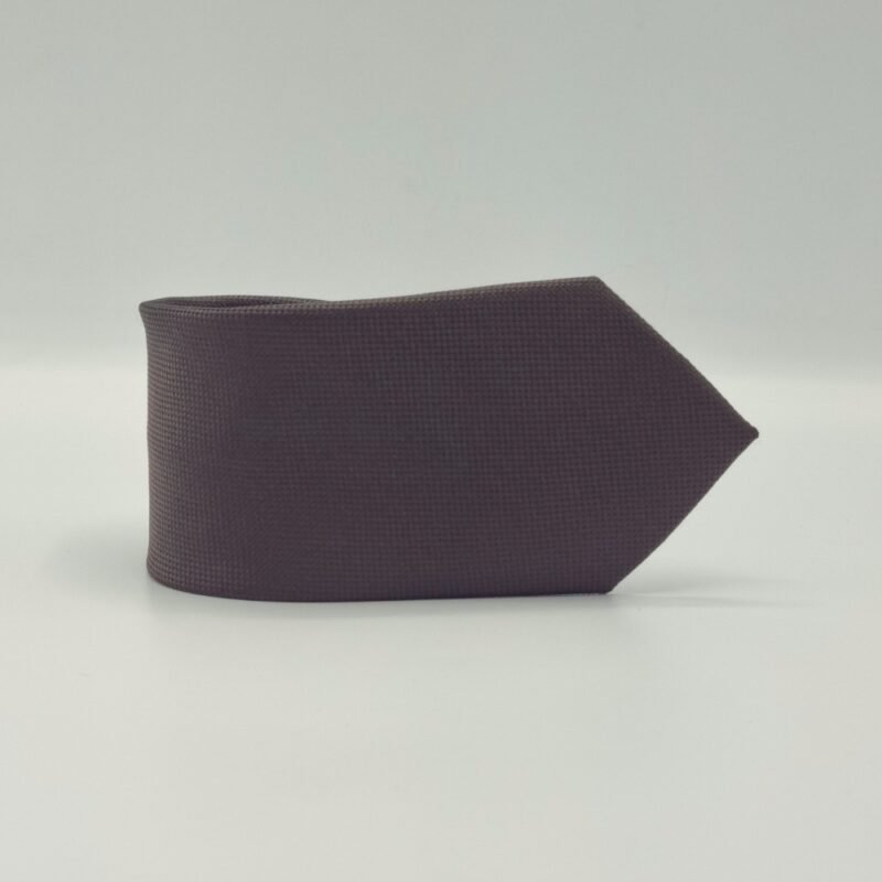 Gravata Marrom Escuro Lisa Semi Slim 7,5 cm
