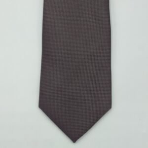 Gravata Marrom Escuro Lisa Semi Slim 7,5 cm