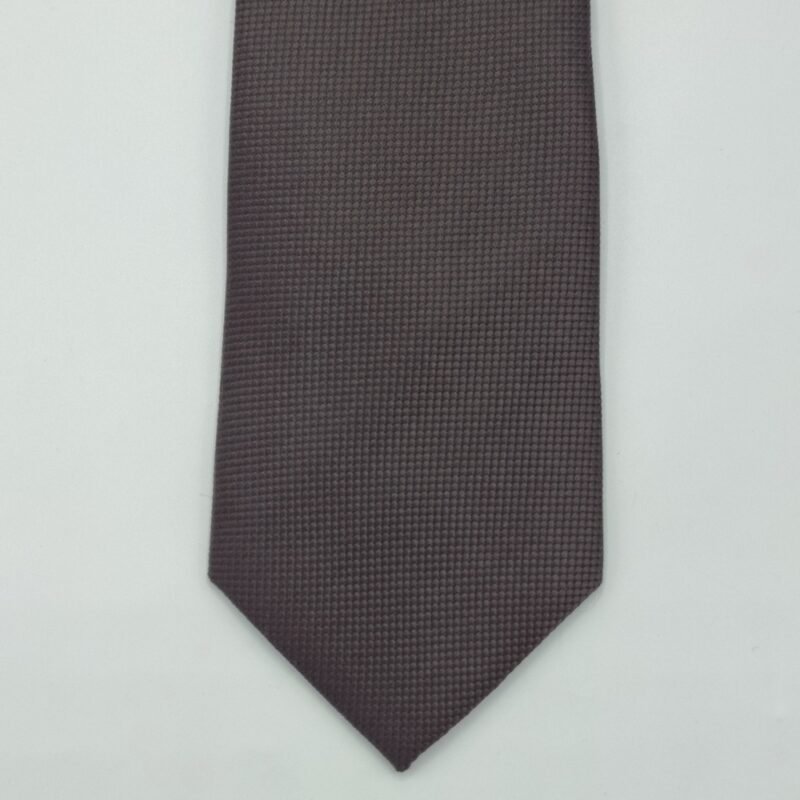 Gravata Marrom Escuro Lisa Semi Slim 7,5 cm