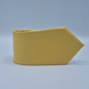 Gravata Amarela Mostarda Lisa Semi Slim 7,5cm