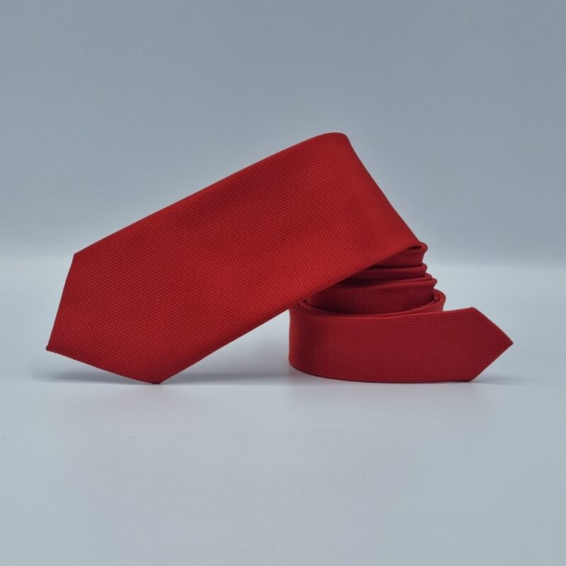 Gravata Vermelha Semi Slim 7,5cm