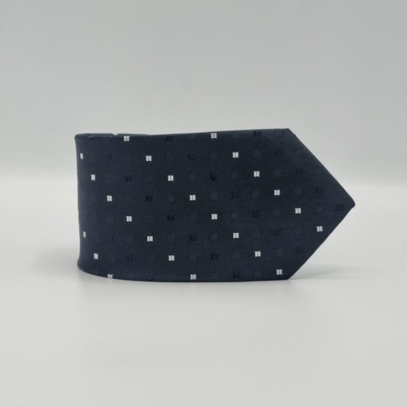 Gravata Preta Poa Semi Slim 7,5 cm