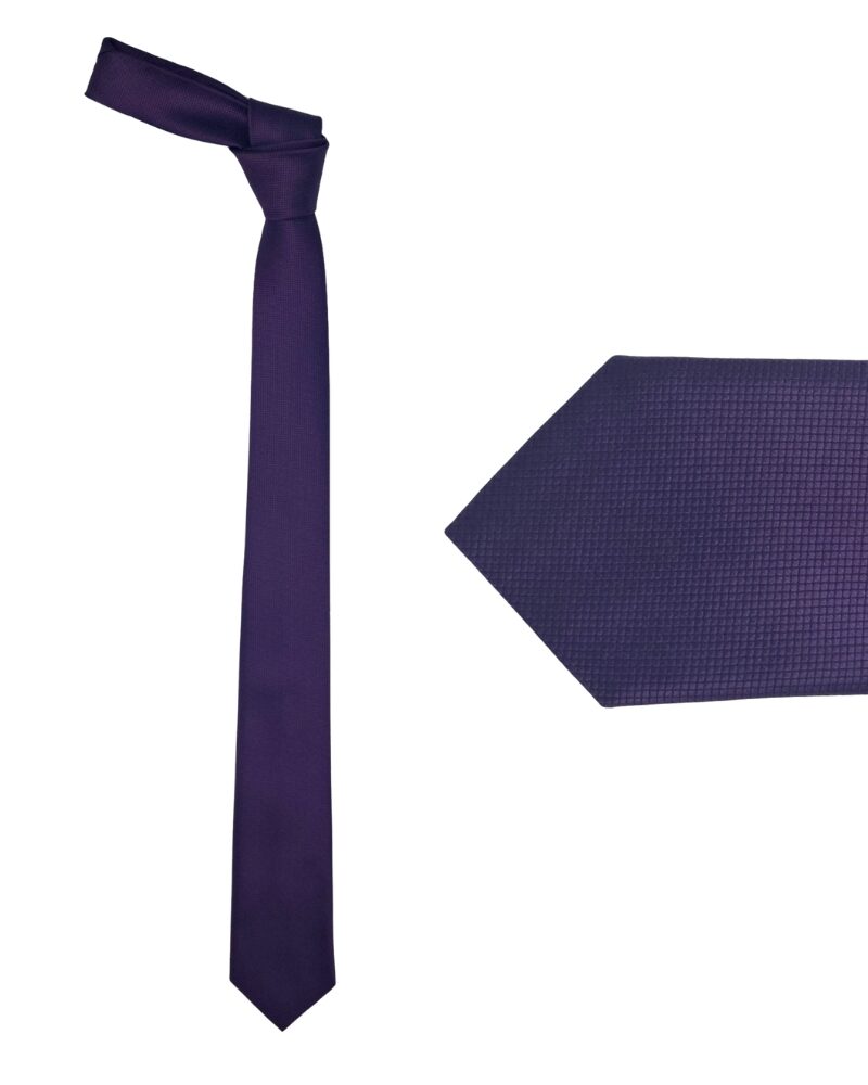 Gravata Roxa lisa Slim 6 cm