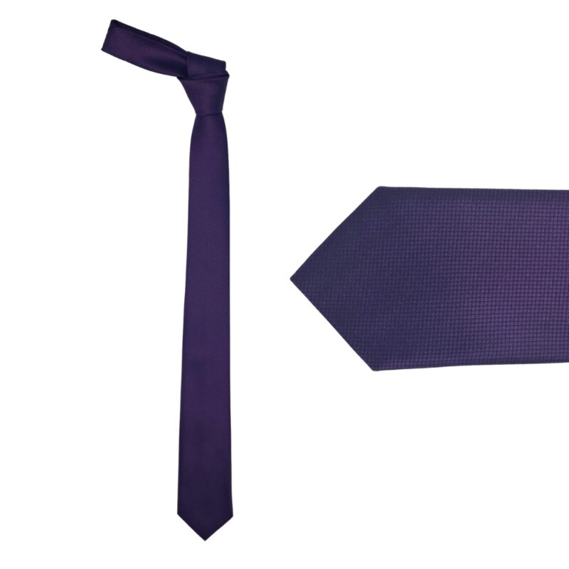 Gravata Roxa lisa Slim 6 cm